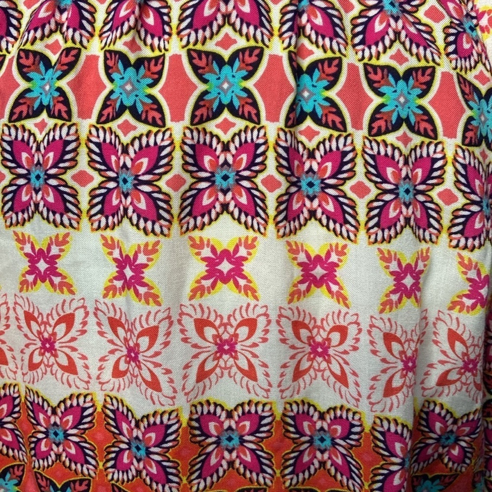 Figueroa & Flower Blouse Top 3/4 Sleeves Tie Hem PL - Picture 5 of 9
